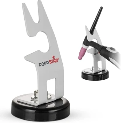 Afbeelding van Poppstar TIG Toortshouder met Magnetische Voet voor Montage op Lastafel (Ø 9 cm) lassen