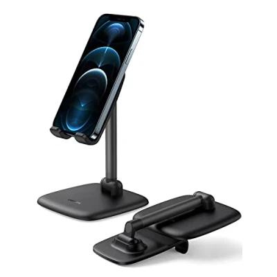 Afbeelding van UGREEN Opvouwbare Desktop Telefoonhouder Smartphone Standaard Compatibel met iPhone 14 Pro Max 13 Mini 12 11 X SE 8 7 Galaxy S23 Ultra S23+ S22 S21 S20 Note20 Redmi Note 10 (Zwart)