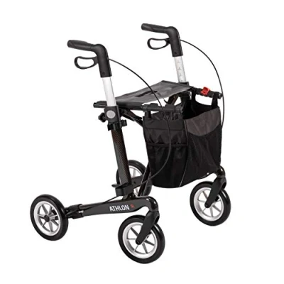 Afbeelding van Athlon Carbon Rollator Zwart Zachte comfort banden