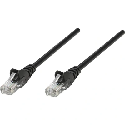 Afbeelding van Intellinet Netwerk Patchkabel, Cat5e, 0,25 m, CCA, U/UTP, PVC, Vergulde Contacten, Snagless Cat6, S/FTP, Koper, LSOH 15 m Zwart