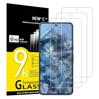 Afbeelding van NEW&#039;C 3 Stuks, Screen Protector voor Google Pixel 8 Pro, Gehard Glass Schermbeschermer Film 0.33 mm ultra transparant, resistent