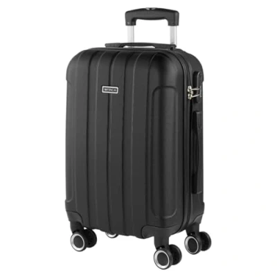 Afbeelding van ITACA Valise Cabine 55x35x20 Rigide Légère à Roulette 4 Roues Pivotantes avec Combinatie Hangslot Bagage Idéal pour Voyager en Avion Petite Compacte, Zwart