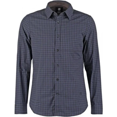 Afbeelding van G star correct blauw slim fit overhemd stretch Maat S