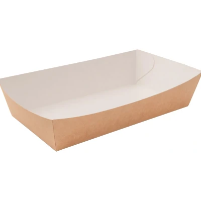 Afbeelding van Snack serie Bruin Wit Karton Snackbakjes A14 155 x 85 38mm