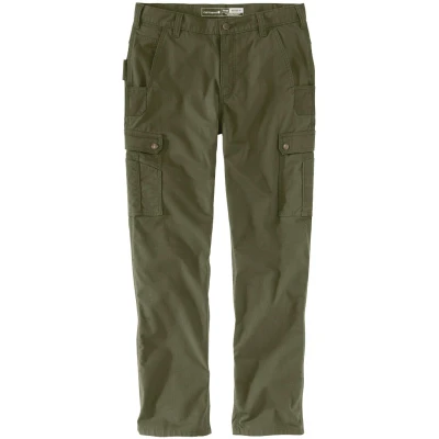 Afbeelding van Carhartt Rugged Flex Relaxed Fit Ripstop Cargo Work Utility Pants voor heren, basil, 30W / 30L