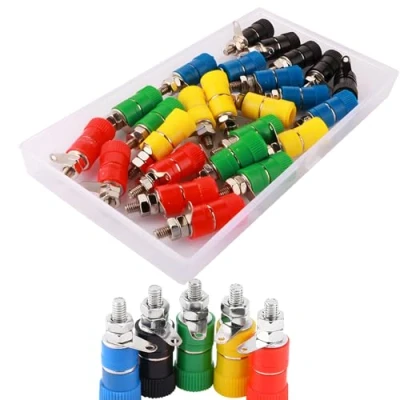 Afbeelding van CESFONJER 25 stuks binding post bus, banaanstekker, poolklemmen voor 4 mm luidspreker, terminal, binding, post, luidsprekerkabel, kabelstekker