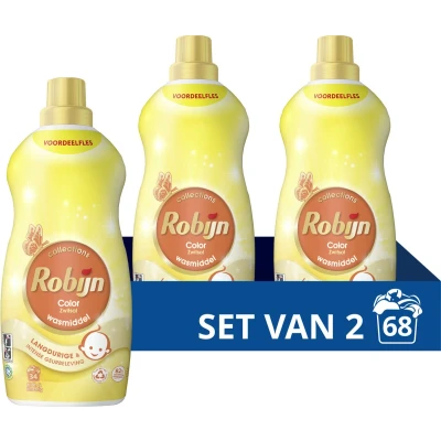 Afbeelding van Robijn Klein &amp; Krachtig Collections vloeibaar wasmiddel Color Zwitsal 2 x 34 wasbeurten 68