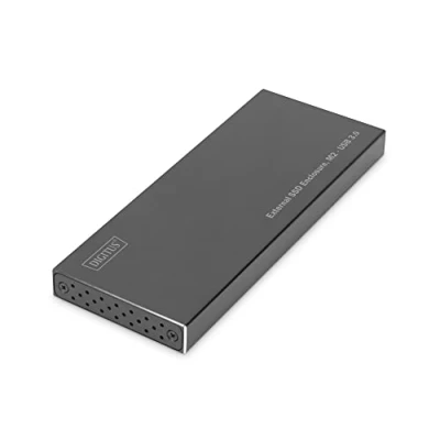 Afbeelding van DIGITUS Externe USB 3.0 SSD behuizing voor M.2 SATA SSD&#039;s III module type 2280, 2260, 2242, 2230 tot 6Gbit/s UASP Plug &amp; Play Zwart