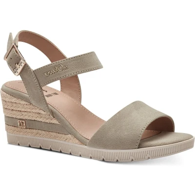 Afbeelding van s.Oliver Sandalen met sleehak, Dames, Maat: 42, Pistachio Textiel