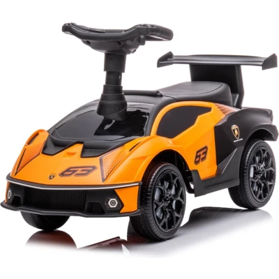 Afbeelding van Lamborghini Loopauto Oranje Hoogwaardige Afwerking Inclusief Opbergruimte Stevige Rugleuning