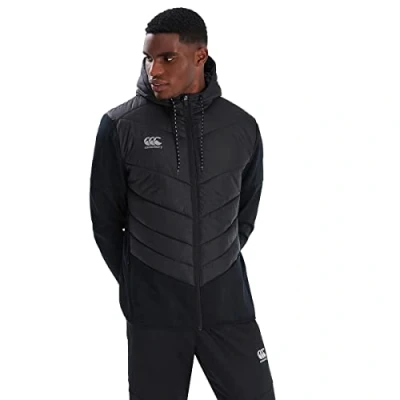 Afbeelding van Canterbury Heren Hybrid Jacket V2, Zwart/Gunmetal Grijs, 3XL