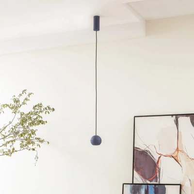 Afbeelding van Lucande Hanglampen 1licht Aluminium H: 10.5 cm zandblauw Inclusief lichtbron