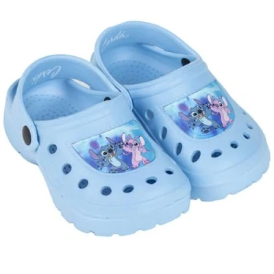Afbeelding van Strandklompen Stitch Licht Blauw Schoenmaat 26 27