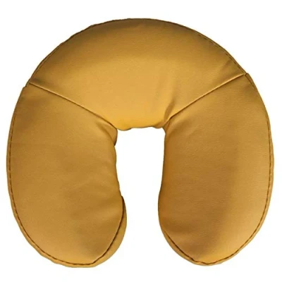 Afbeelding van ZEN Premium gezichtssteunkussen voor massagetafels Hoofdkussen van zacht schuim met kunstleren bekleding Hoofdeindkussen schoonheids therapie en behandeltafels Massageaccessoire Geel