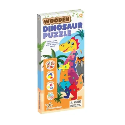Afbeelding van Science4you Houten Dinosaurus Puzzel voor Kinderen van 3+ Peuterpuzzel om Getallen te Leren, 11 delig Speelgoed, Educatief Speelgoed 2 3 4 jaar