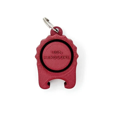 Afbeelding van 100% Hardcore PartyCap De universele festivaldop met bieropener Bordeaux Rood
