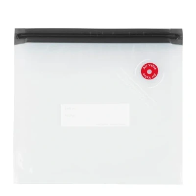Afbeelding van KÜCHENPROFI EASYFRESH Vacuümzakkenset, 10 stuks, ventiel compatibel met vacuümpomp, tekstveld, scheurvast en herbruikbaar, voor het vacumeren van levensmiddelen, 22 x 21 cm