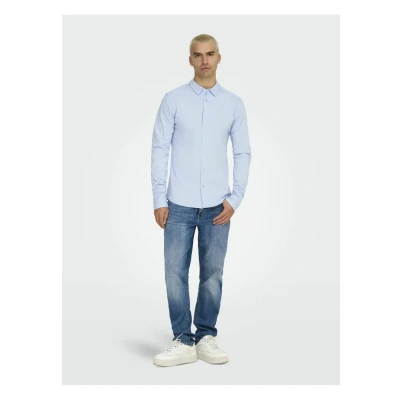 Afbeelding van ONSROBIN Button Under LS Stretch Shirt, Cashmere Blue, L