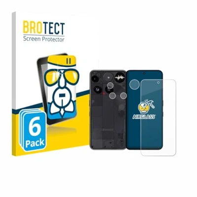 Afbeelding van BROTECT Screenprotector voor Nothing Phone (3) (Voor+Camera) Folie Beschermfolie Beschermglas transparant (6 Stuks)