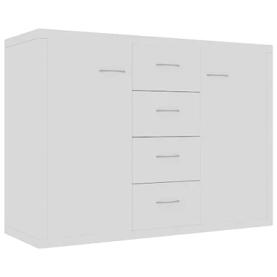 Afbeelding van vidaXL Dressoir Spaanplaat Wit Opbergkast Wandkast Kast Ladekast Meubilair
