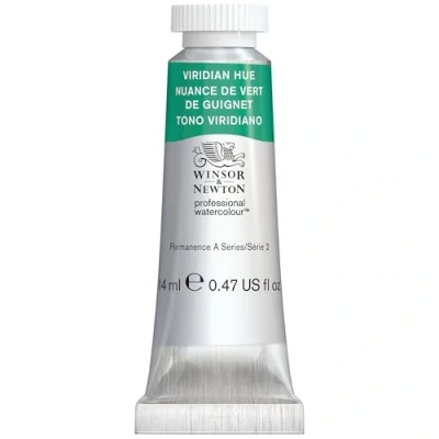 Afbeelding van Winsor &amp; Newton 0105696 Professional Watercolour Viridian Hue, 14 ml tube aquarelverf, levendige kleuren in kunstenaarskwaliteit, hoge kleurglans en helderheid, lichtecht