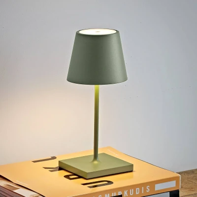 Afbeelding van Sigor Nuindie mini LED oplaadbare tafellamp, USB C, saliegroen, dimbaar