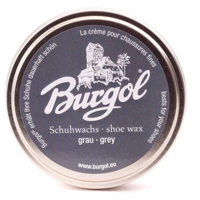 Afbeelding van Burgol Shoe Wax Schoenwax voor hoogglans en bescherming 100ml (009) Grijs