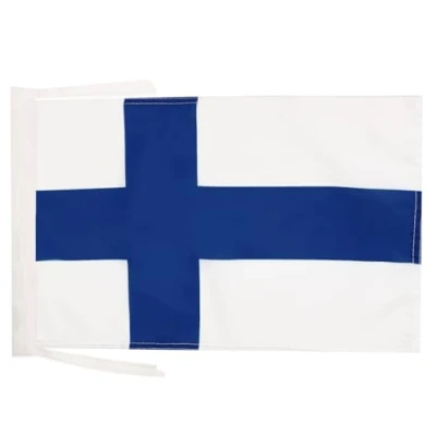Afbeelding van Finland Vlag 45x30 cm koorden Finse kleine vlaggen 30 x 45 Banier 18x12 in hoge kwaliteit AZ FLAG