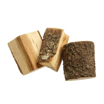 Afbeelding van HENDI Rookhoutstukken, rookblokken, aromatische houtsnippers, rookchips, natuurlijk hout, perfect voor gebruik in pizzaovens en andere buitenovens grills, 3 kg, amandel