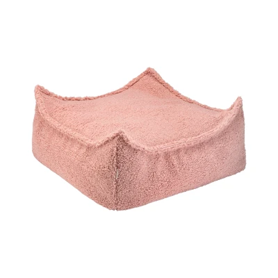 Afbeelding van Wigiwama Teddy Square Ottoman / Poef 80x70x50cm Guava Pink