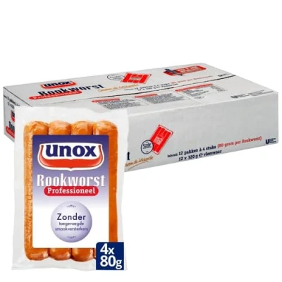 Afbeelding van Unox Rookworst 48x80g