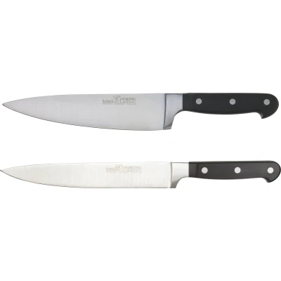 Afbeelding van Homeij Cooking Classic Koksmes (20cm) + Gratis Vleesmes RVS/POM