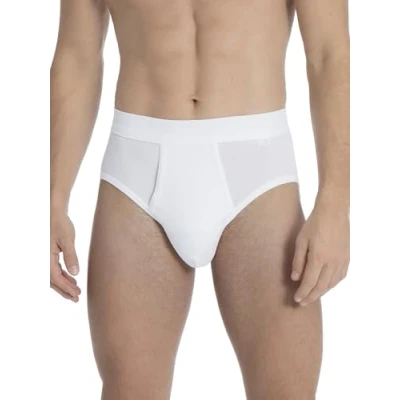 Afbeelding van Calida Herenslips Cotton 1 Herr Midi Gylf 23112 Wit katoen Small Heren