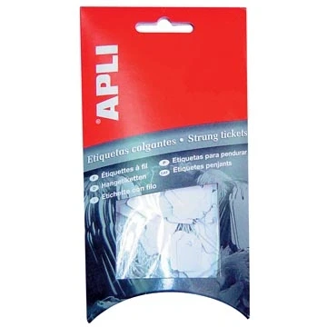 Afbeelding van Apli Draadetiketten Ft 22 X 35 Mm (b H) (7011), Etui Van 100 Stuks Etiket