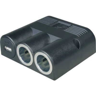 Afbeelding van ProCar 67334501 67334500 Sigarettenaanstekerverdeler Aantal sigarettenaanstekerbussen 2 x Interfaces: USB 1 Stroombel