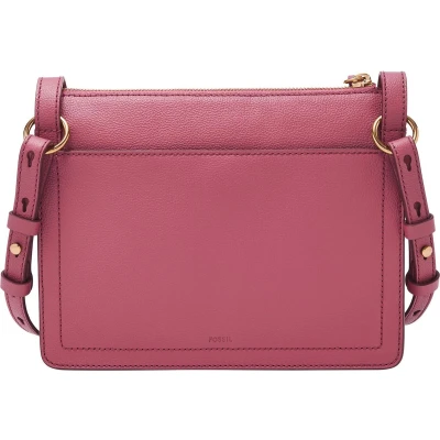 Afbeelding van FOSSIL Leren Schoudertas Taryn Crossbody Bag Magenta (rood)paars
