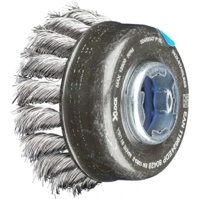 Afbeelding van PFERD 43305027 komborstel getordeerd TBG Ø 65 mm asgat 22,2 mm/X LOCK edelstaaldraad 0,35 haakse slijpmachines