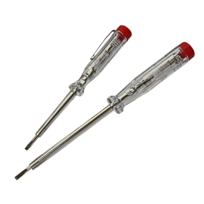 Afbeelding van H+H Werkzeug 45200 45500 VDE standaardtester 45200/45500 spanningstester/fasetest set tot 250V 2 delig GS getest 0680 Made in Germany, transparant/rood, 140 mm/190 mm