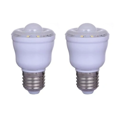 Afbeelding van HUAMu 2 stuks E27 3 W 10 LED lampkoplampen PIR auto infrarood bewegingssensor lamp energiebesparend warm wit licht 220V plantenlicht huishoudelijke verlichting