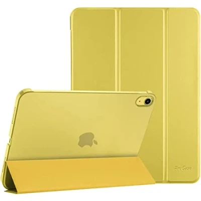 Afbeelding van ProCase hoes voor 2022 10,9 inch iPad 10e generatie 10 Case model A2696 A2757, licht dunne harde beschermhoes Smart Folio Cover compatibel met geel
