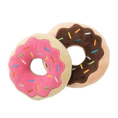 Afbeelding van Fuzzyard Plush Toy Donuts 2 Per Pack Hondenspeelgoed 1 stuk
