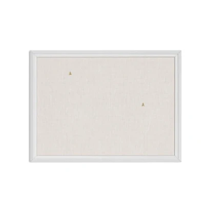 Afbeelding van U Brands linnen kurken prikbord, 47 x 61 cm, wit houten frame (3264U00 01)