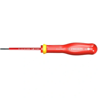 Afbeelding van Facom VDE Schroevendraaier tot 1000 Volt geïsoleerd Protwist sleufschroeven AT3X75VE 3x75 mm