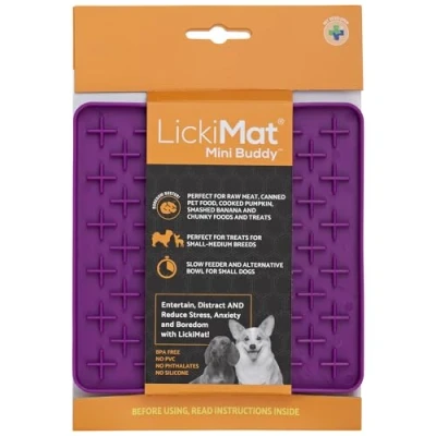 Afbeelding van LickiMat Mini Classics Interactieve voedermat voor honden, slow feeder met modern design, verrijking familiebinding en angstverlichting