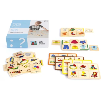 Afbeelding van Toys for Life &#039;Woorden bingo&#039; Woorden leren Educatief speelgoed Sensorisch Spelend Houten 3 tot 7 jaar