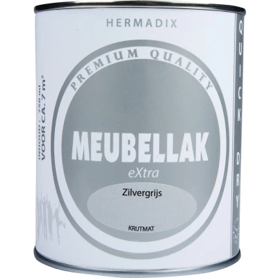 Afbeelding van Hermadix Meubbellak Extra Zilvergrijs Krijtmat 750 ml