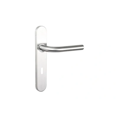 Afbeelding van Lavuzo deurkruk Oristano RVS met afgerond schild SL72 Per set