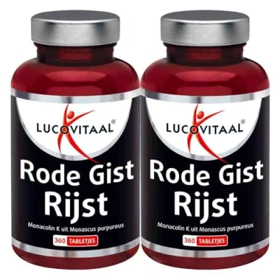 Afbeelding van 2x Lucovitaal Rode Gist Rijst 360 tabletten