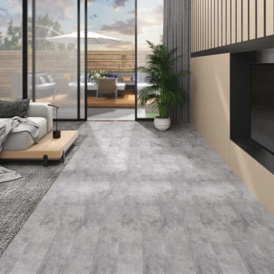 Afbeelding van Vloerplanken niet zelfklevend 5,26 m² 2 mm PVC cementbruin