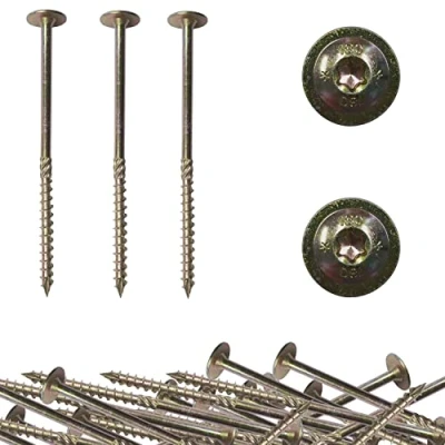 Afbeelding van Houtschroeven, platkopschroeven Torx, houtschroeven voor dakconstructies, platte kop schroeven 5 x 80 mm, 50 stuks